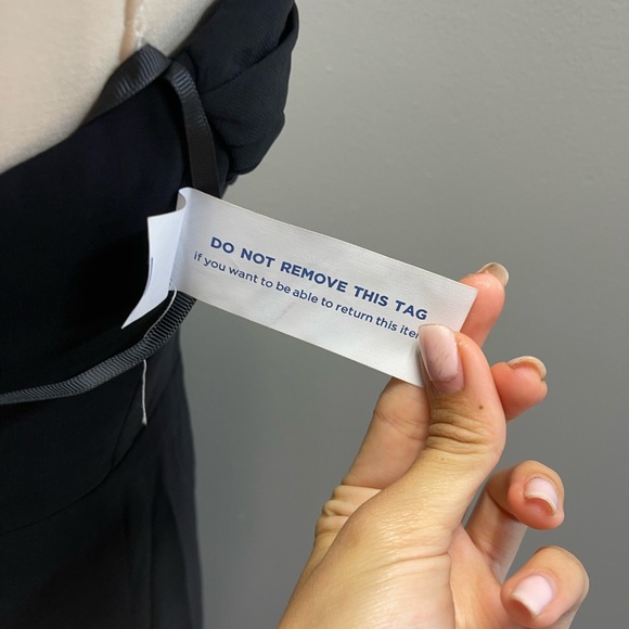 Fame and Partners dress- black with bow tie straps - Picture 3 of 4